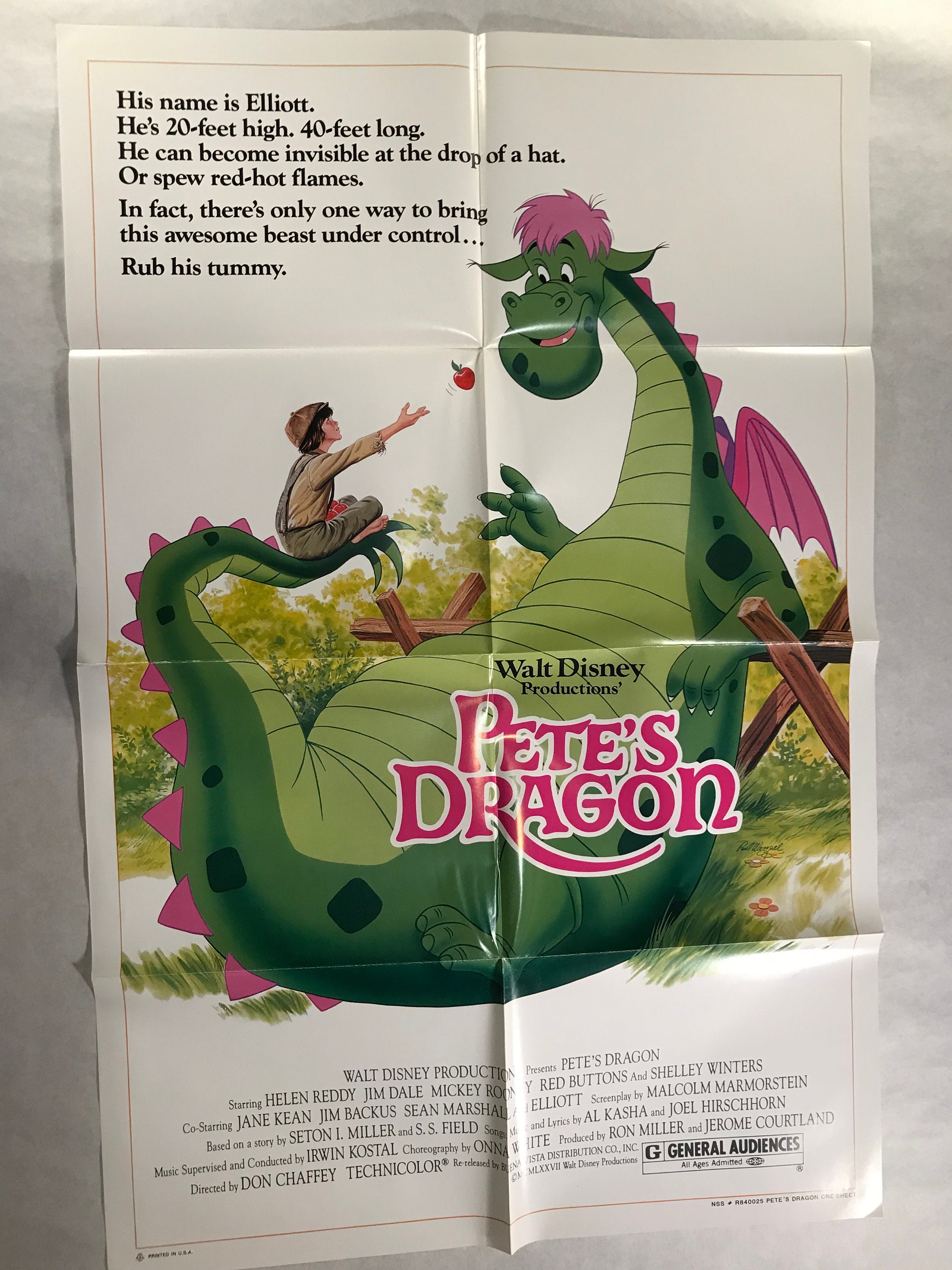 米国製 ワンシート オリジナル映画ポスター「ピートとドラゴン