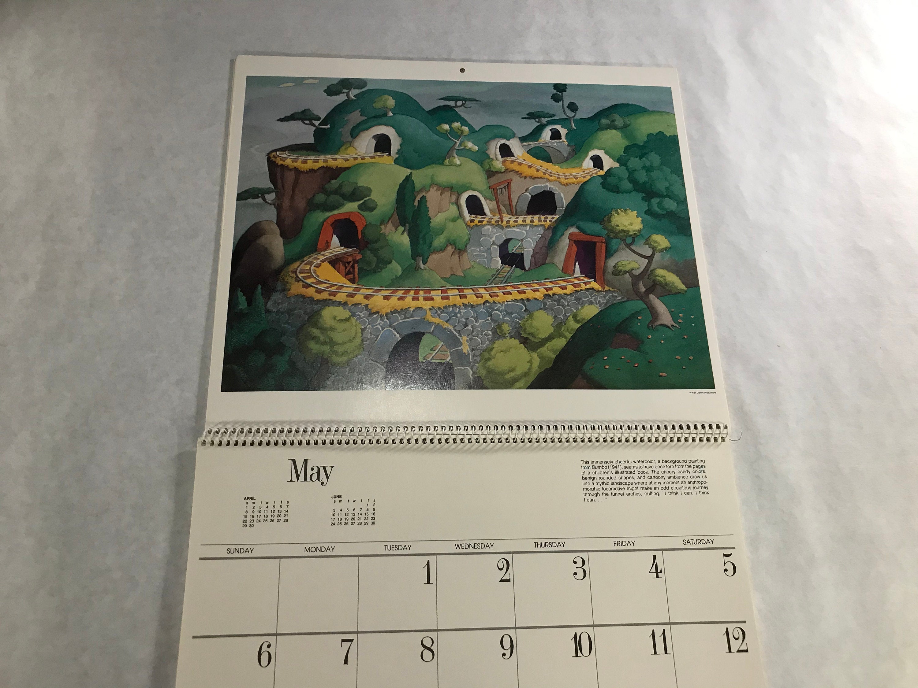 Vintage Animation Art Calendar 1984 -classic Animation Scenes
