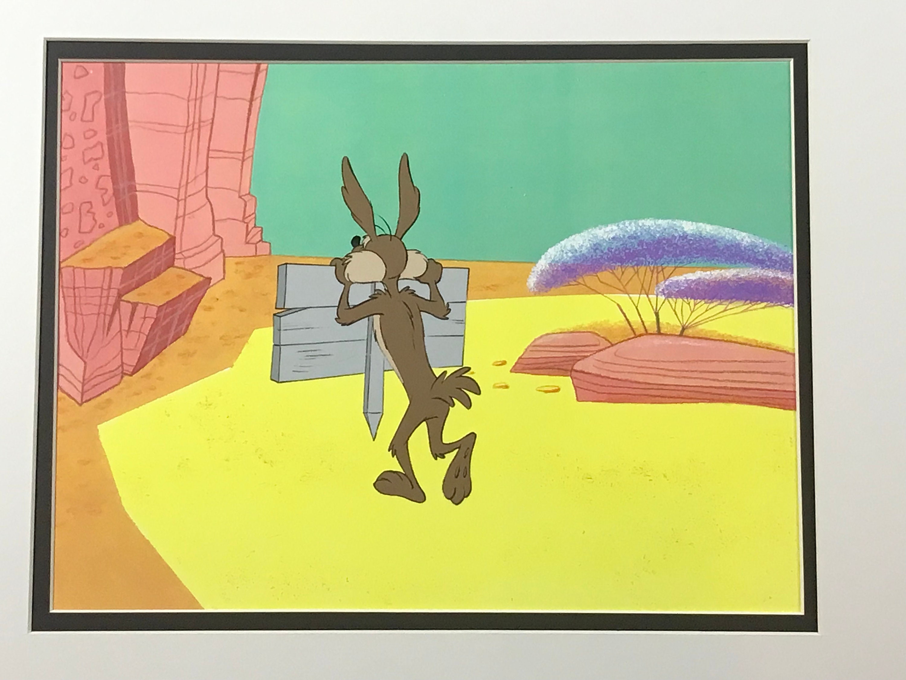 Animation Production Cel of Wile E. Coyote With Matching Pencil ...