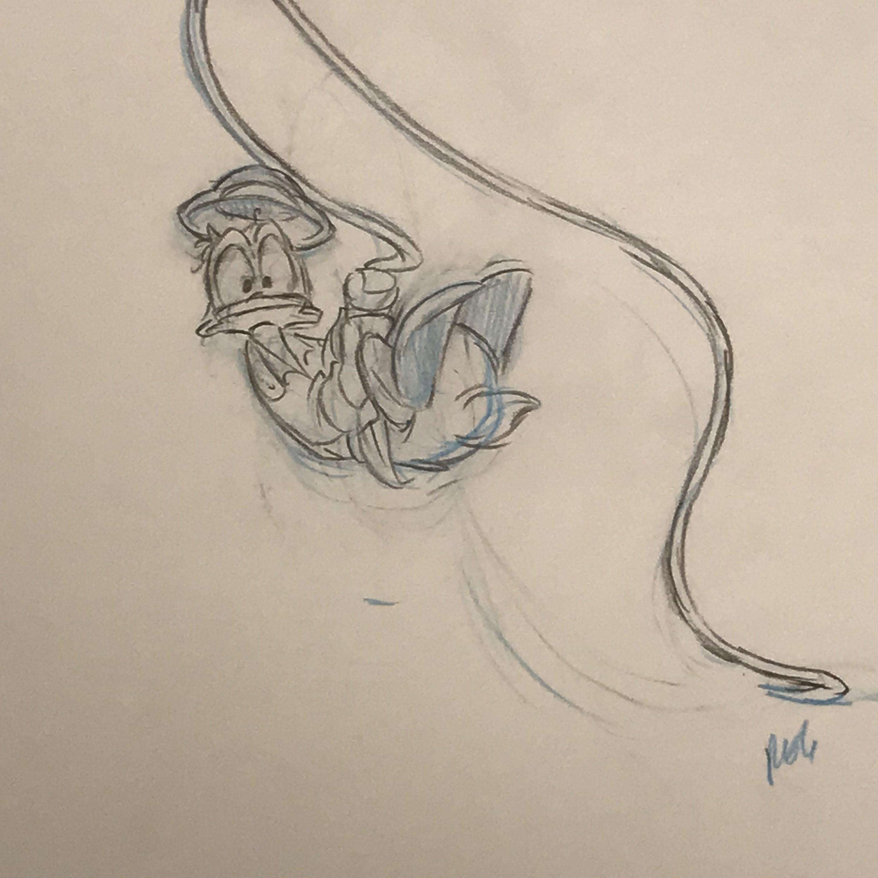 Donald Duck Pencil Drawings