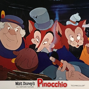 Vintage “ Pinocchio“  Original Vintage Theatrical Lobby Card