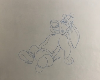 Animation Production Drawing - Don Bluth's “ Rockadoodle “ -1990's Disney Collectible, Disney Animation