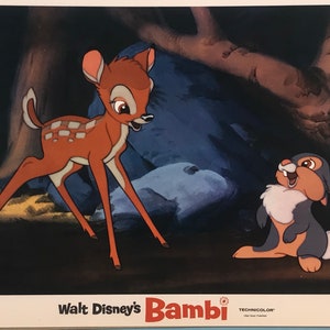 Vintage “Bambi” Original Vintage Theater Lobby Karte 1970er Jahre
