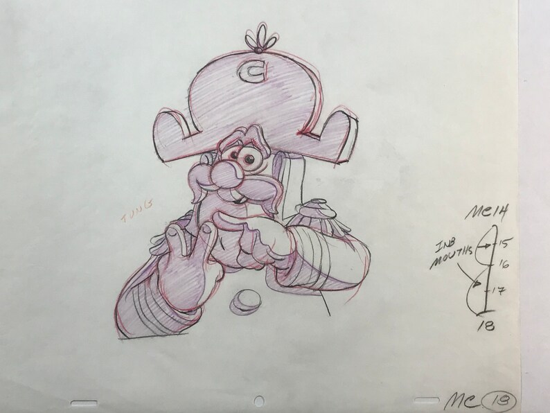 Animation Production Drawing of Captain Crunch Vintage - Etsy