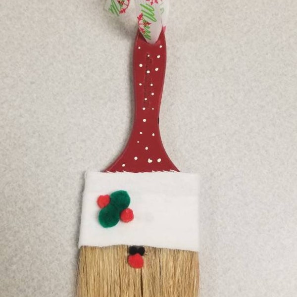 Santa Paintbrush Ornament