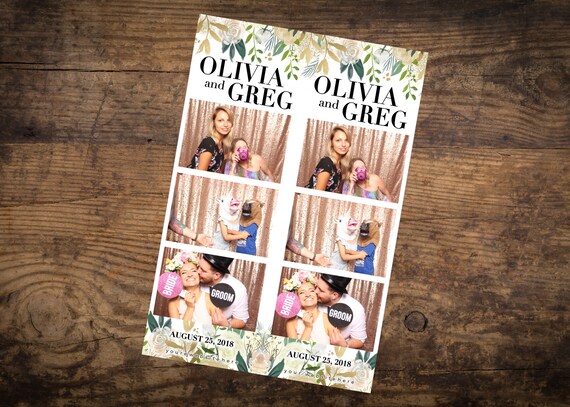 Instant Golden Florals 2x6 Photo Booth Template Etsy