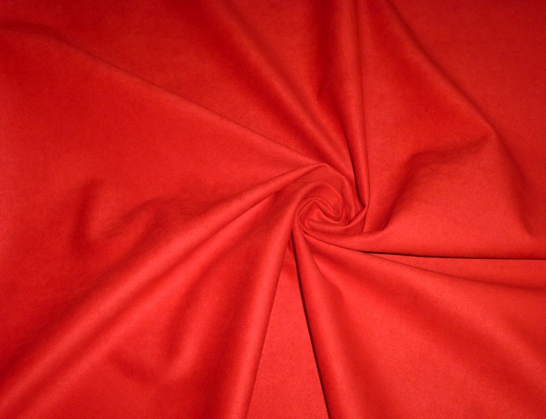 Ultrasuede Microfiber Fabric by the Yard Red Etsy