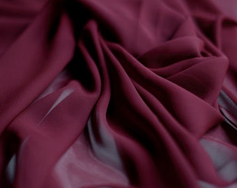 burgundy chiffon