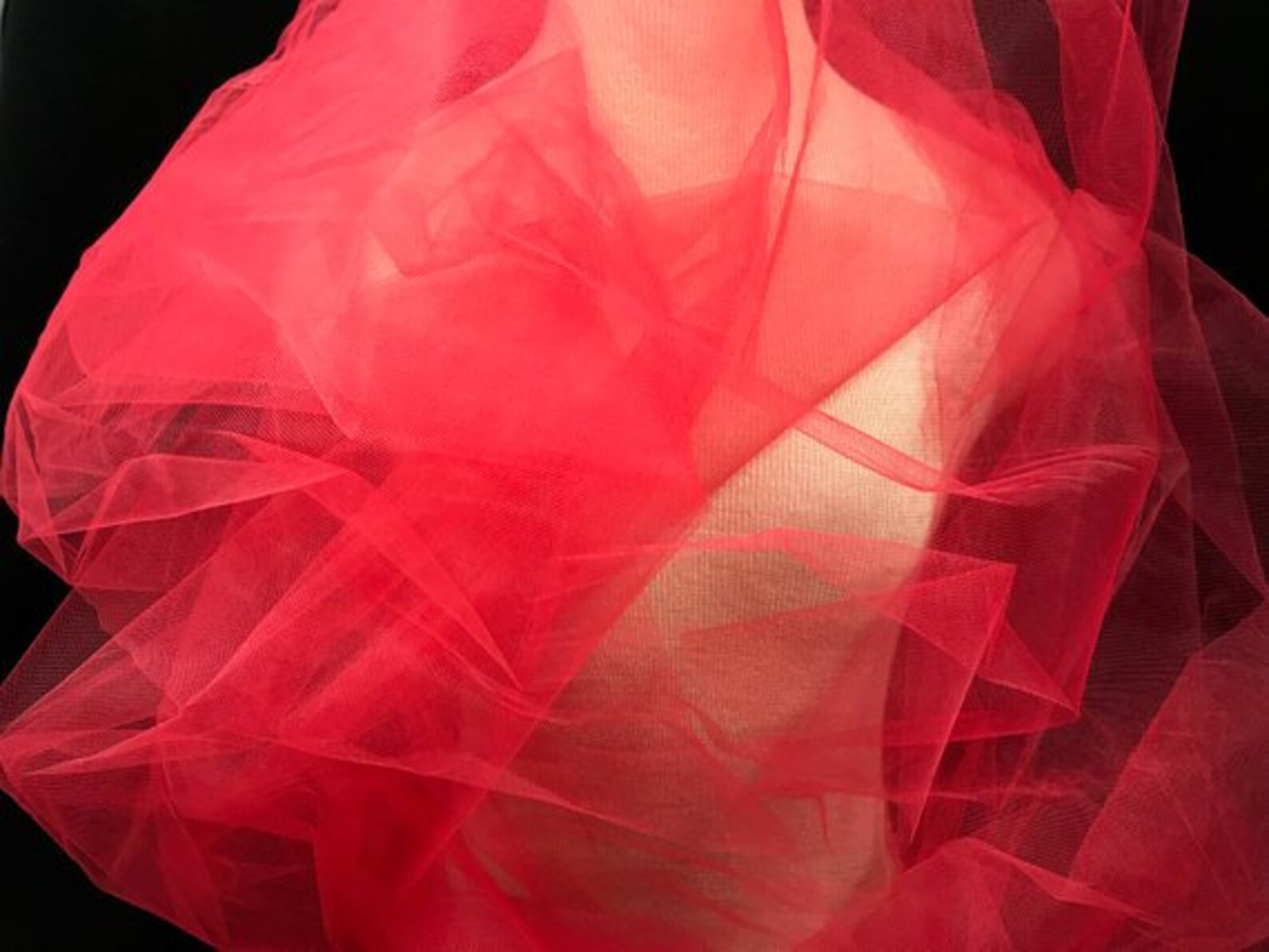 Bridal Tulle Fabric by the Yard Soft Tulle Made in Japan Red Etsy