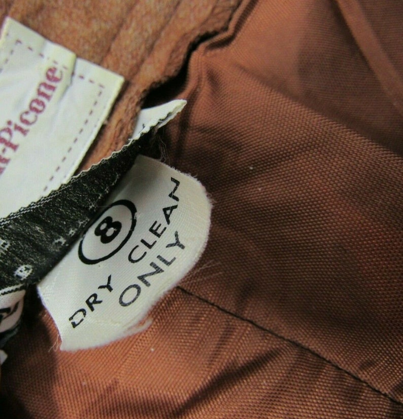 Vintage Evan Picone Orange Brown Wool Blend Women/'s Blazer Pant Suit Set Size 8