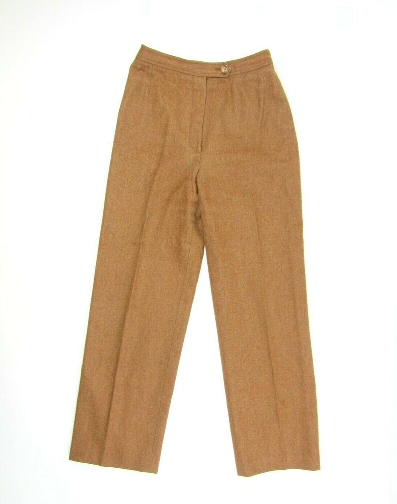 Vintage Evan Picone Orange Brown Wool Blend Women/'s Blazer Pant Suit Set Size 8