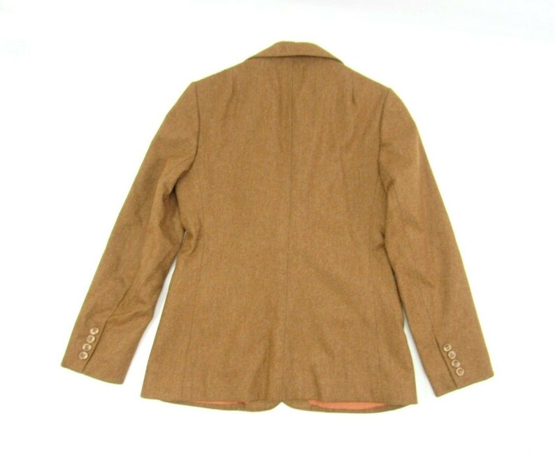 Vintage Evan Picone Orange Brown Wool Blend Women/'s Blazer Pant Suit Set Size 8