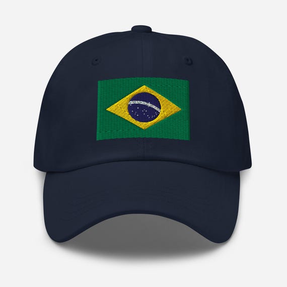 Embroidered Brazil Flag Baseball Cap: Patriotic Sports Hat 