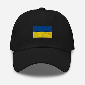 White Ukrainian Hat, Ukraine Dad Cap, Men&#39;s cap hat Ukraine, Flag of Ukraine Baseball Cap Ukrainian Style, Ukraine Flag Cap