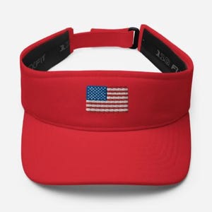USA Flag Sun Visor: Patriotic Golf & Beach Hat