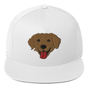 Golden Retriever Lover Hat Perfect Gift for Him And Her, Flat Bill Cap, Dog Lover Hat. owner meme animal mom canine funny Christmas hat Gift