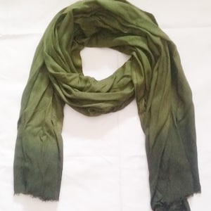 Green Olive Tuareg Handmade Scarf Authentic Azaouad Berber Headgear from Ethnic Tribes - Stylish Nomadic Gift for Men And Women.