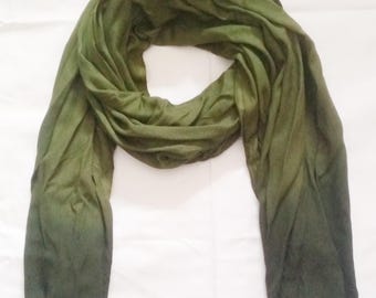 Green Olive Tuareg Handmade Scarf: Berber Azaouad Headgear