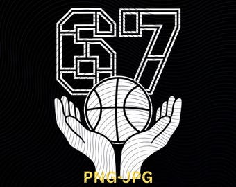 Funny Six Seven Basketball Meme PNG JPG (Digital Download)