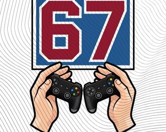 Funny Six Seven Meme PNG – 67 Viral Trend Hands for Console & Video Game Gamers