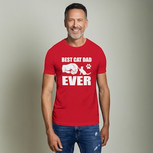 Best Cat Dad Ever Gifts Shirt Funny Cat Dad T-shirt Men&#39;s Cat Dad Childless Cat Dad, Best Cat Dad shirt Proud Cat Dad T-shirt.