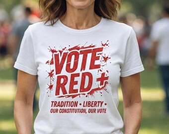 Vote Red PNG: Tradition Liberty Constitution Political Activism Election Season Civic Pride Awareness, Election Day Png (Digital Download).