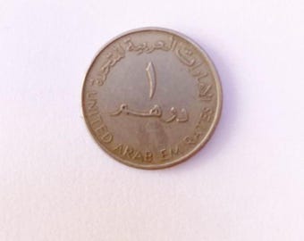 Coins 1 Dirham Vintage Money Emirates Old pcs Rare Collectible from the United Arab Emirates