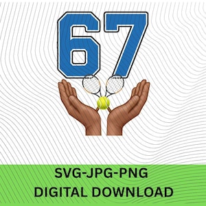 Idées cadeaux tennis : Mème humoristique « 6-7 » (Gen Alpha) – Tendance virale – Cadeau idéal pour les fans et joueurs de tennis.