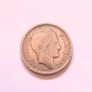 1956 Franse munt van Algerije 20 francs – zeldzaam vintage verzamelobject uit de koloniale tijd