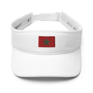 Chapéu com viseira de sol com bandeira marroquina, elegante e leve, para golfe e praia, para homens e mulheres