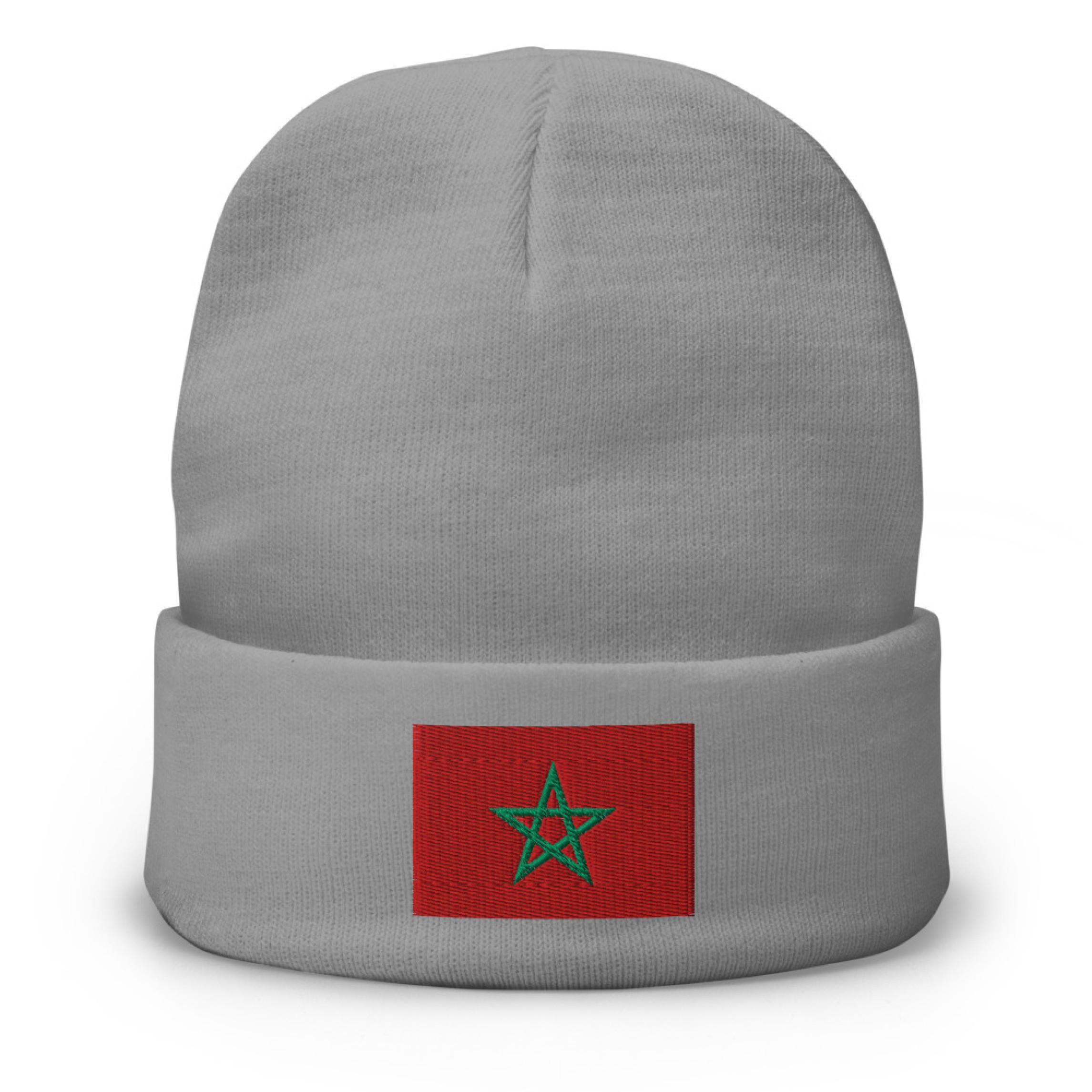Moroccan Flag Knit Beanie – Cozy Winter Hat | Perfect Gift