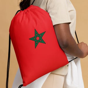 Morocco Flag Backpack – Sling Bag in Moroccan Colors | Travel, Sports & Souvenir Gift for Moroccan Pride