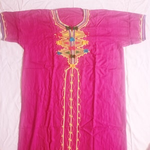 Caftán bereber amazigh tradicional: vestido marroquí para mujeres y niñas, talla mediana