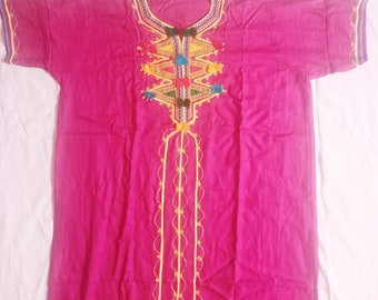 Traditional Amazigh Berber Caftan – Moroccan Dress for Women and Girls, Medium Size