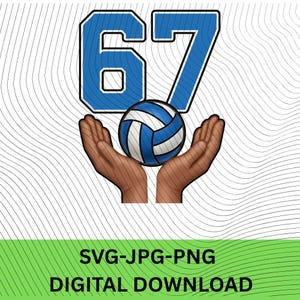Idées cadeaux de volley-ball Mème humoristique 6-7 Seven 67 argot de la génération Alpha Cadeau tendance viral pour les fans et joueurs