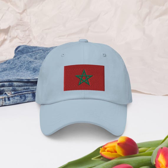 Snapback Hat With Moorish Morocco Flag Patch – Summer Cap, Beach