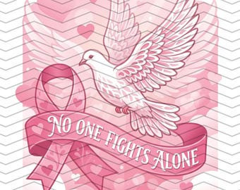 Breast Cancer Awareness Png - Breast Cancer Sublimation - In October We Wear Pink -White Dove Pink Ribbon PNG October Breast Cancer