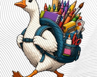 Funny Goose Art Teacher PNG, Cute SPED Para Educator Sublimation Design, Back to School Teacher Clipart, Creative Classroom Apparel PNG