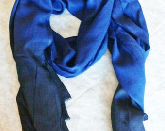 Boho African Turban Indigo Blue Scarf Berber Tuareg Headgear, Authentic Moroccan Scarf, Nomad Royal Blue Scarf, Best Gift For Men & Women
