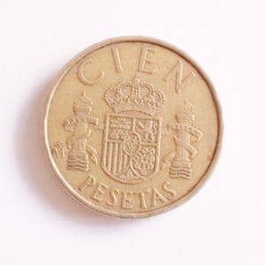 1 Psc One Hundred Pesetas Vintage Spanish Coins Money ،  Old  pcs 100 Pesetas 1983 Very Rare Old King Juan Carlos King of Spain