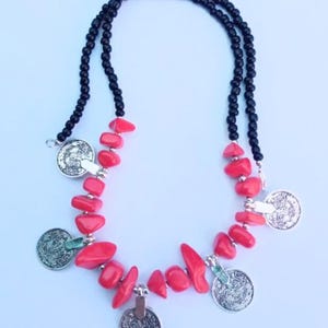 Handgemaakte etnische hanger ketting Handgemaakte kralen handgemaakte sieraden etnische regionale berber
