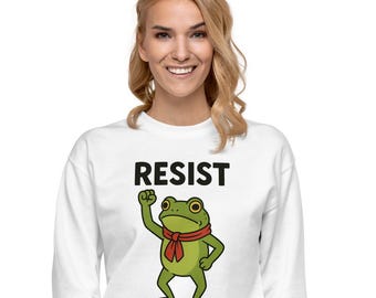 Frog Protest-sweater, Resist Anti-ICE T-shirt met print