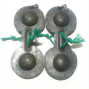 Morocco Gnawa Percussion Instruments, Karkaba Gnawa Essaouira , Moroccan Hand Percussion, Handmade Kraqeb Cast iron instrument Castanets