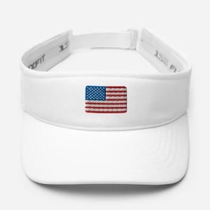American Flag Sun Visor: USA Patriotic Golf & Beach Hat