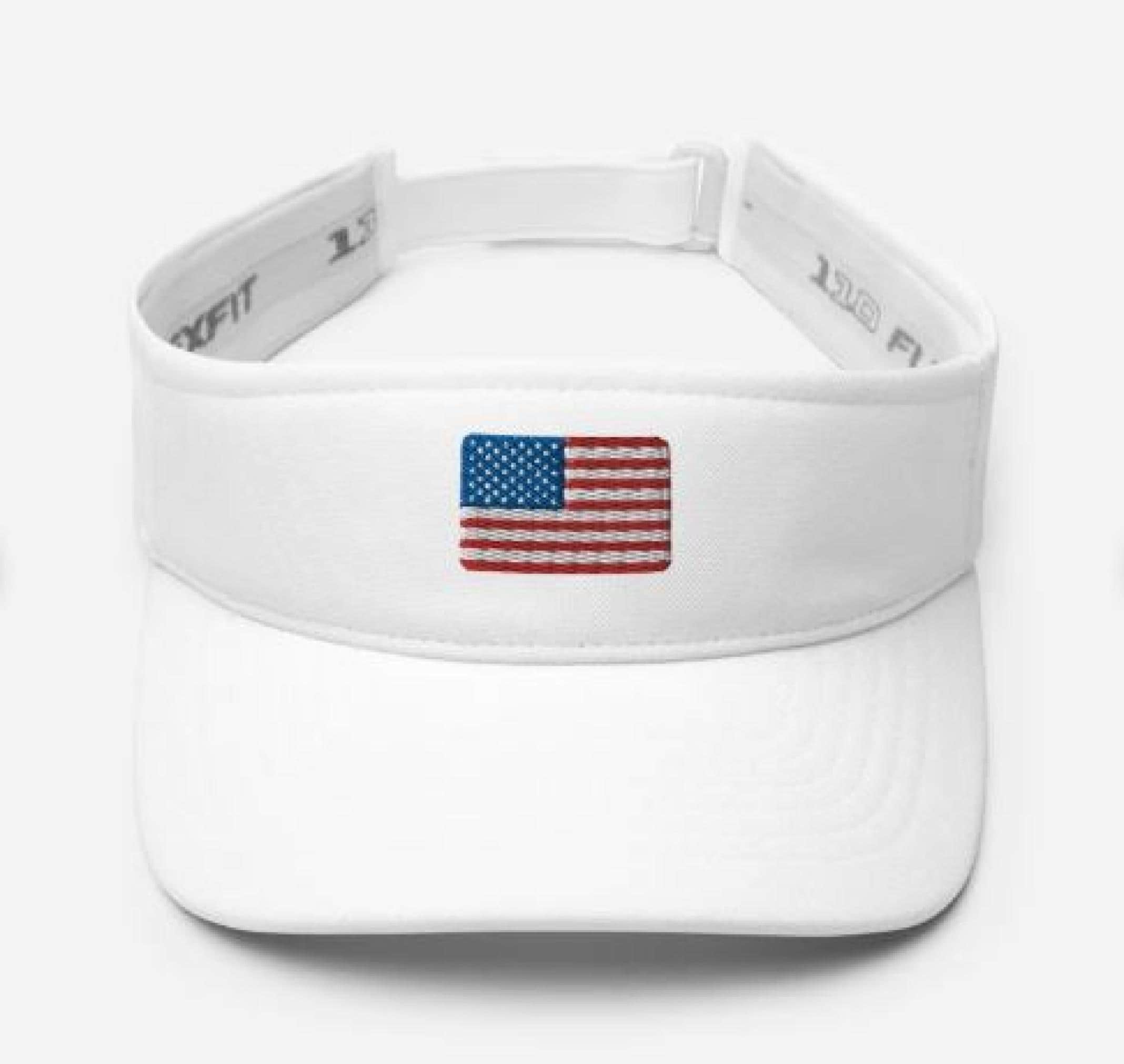 #74 American Flag Viser Hat USA Flag Visor-USA Star Stripe OSFM at Amazon Men main image 2