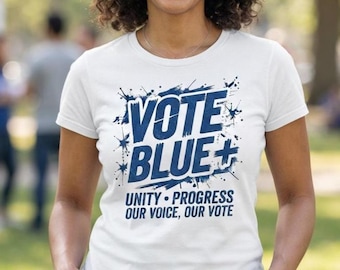 Vote Blue Unity Progress Our Voice Our Vote PNG: Vote Blue Wave Democrat 2026 Election Day png, Midterms Sign (Digital Download).