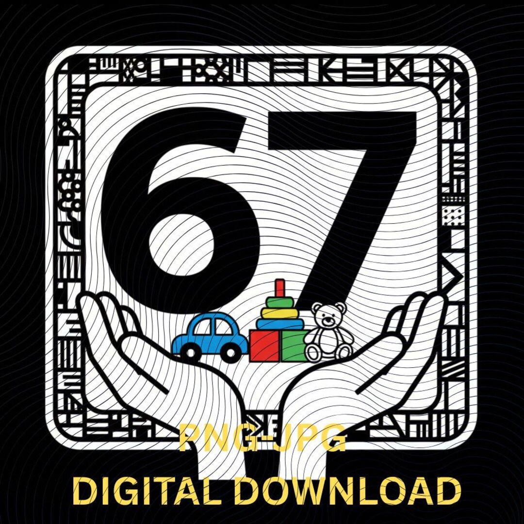 Kids Gaming Six Seven 67 Meme PNG: Gen Alpha Slang (digital Download ...