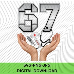 Infirmière inscrite au registre mème drôle Six Seven 67 Gen Alpha Slang 6-7 Viral Trend 67 Mains cadeau pour  licence d'infirmière autorisée