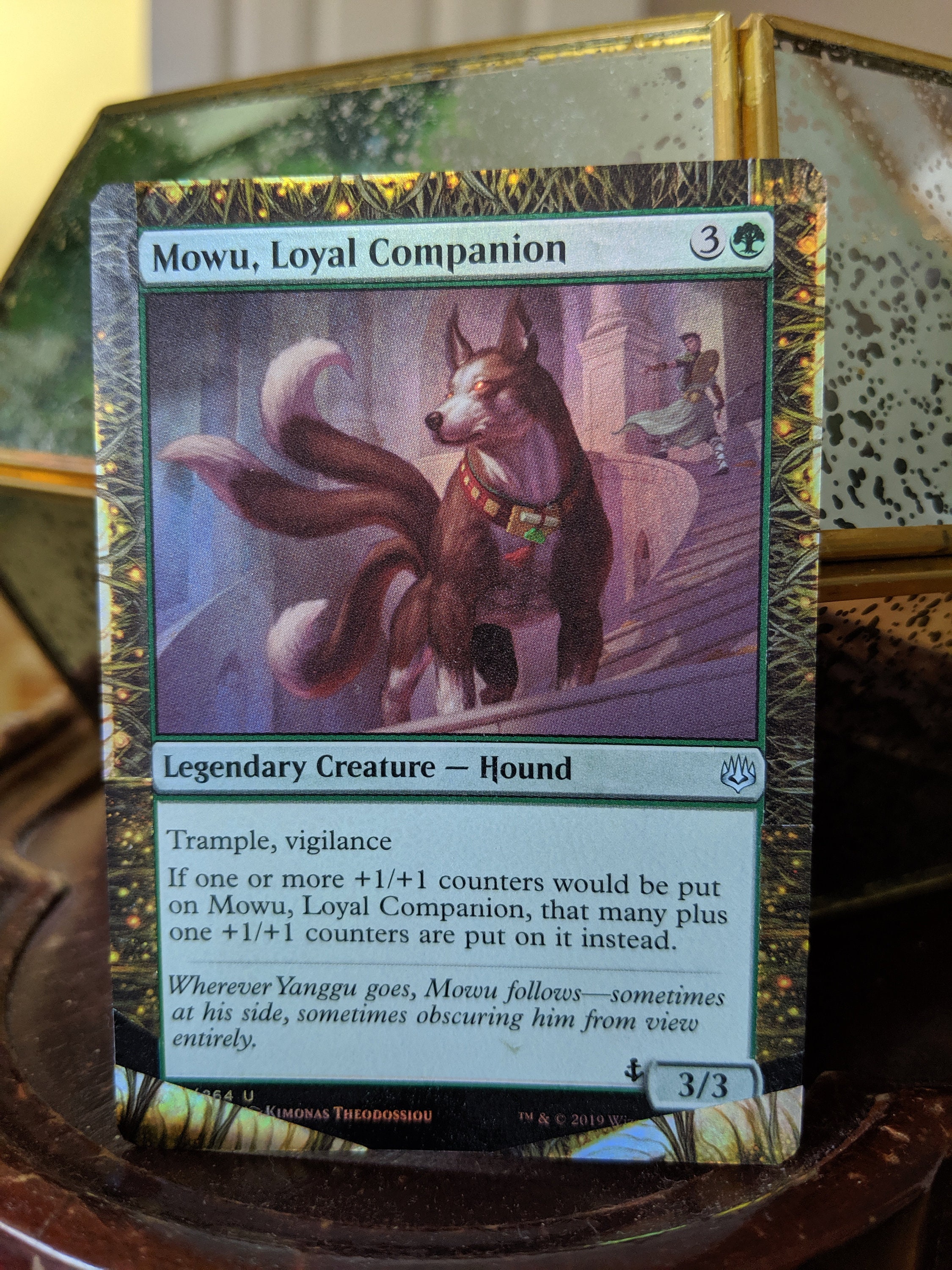 MTG Mowu, Loyal Companion Foil Peel Alter Etsy