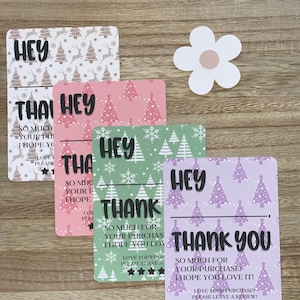 Hey Thank you Business Cards, Floral Thank you Business Cards, Please Leave a Review Business Cards, Thank you for your purchase cards